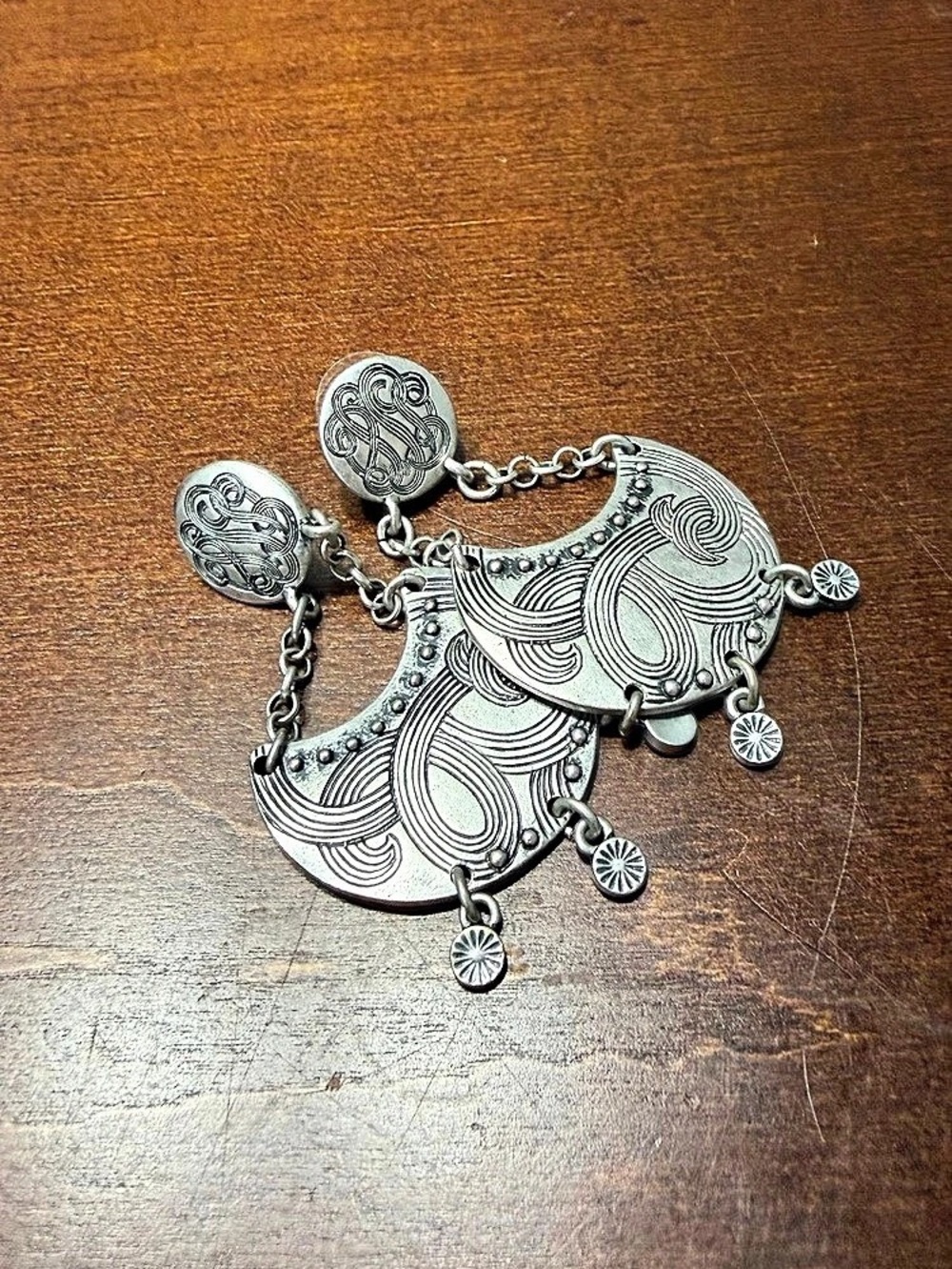 Brighton Filigree Dangle Earrings in Silver